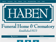 Tablet Screenshot of habenfuneral.com